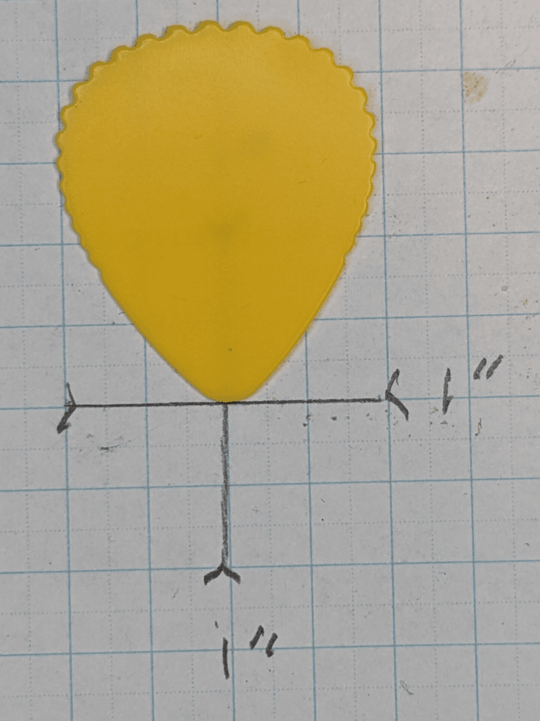 The Wolf Bite Yellow Pick over Graph Paper for Measure