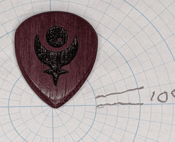 Ploutone Custom Purple Heart Pick - Pickfetish: Pick Reviews and Guide.