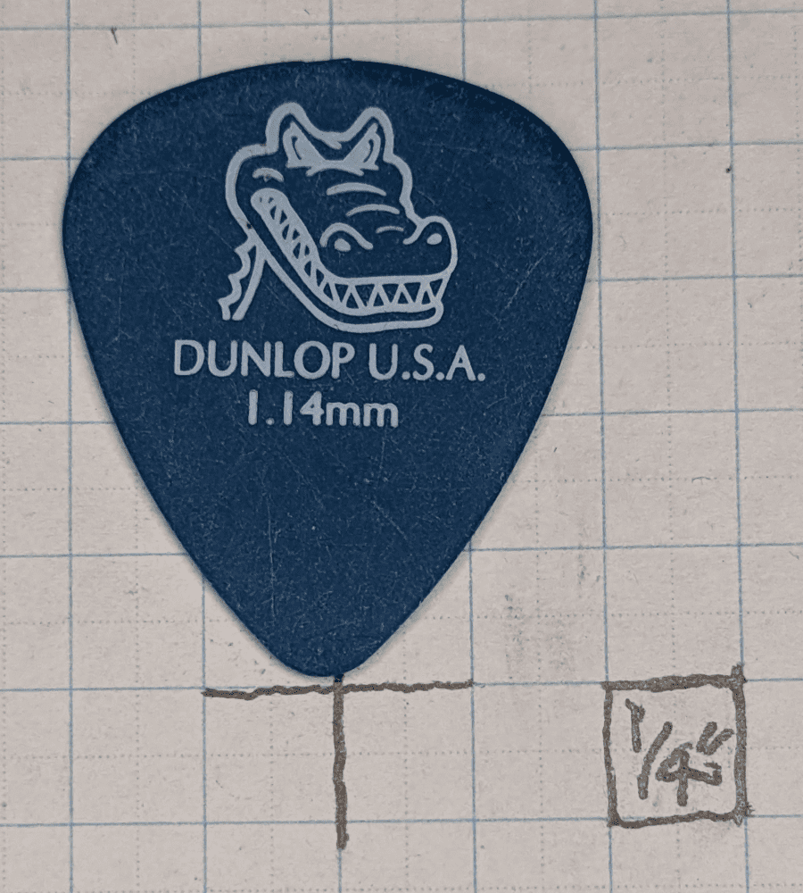 Jim Dunlop Gator Grip in Blue 1pt14 on Graph Paper See the Cute little Gator logo